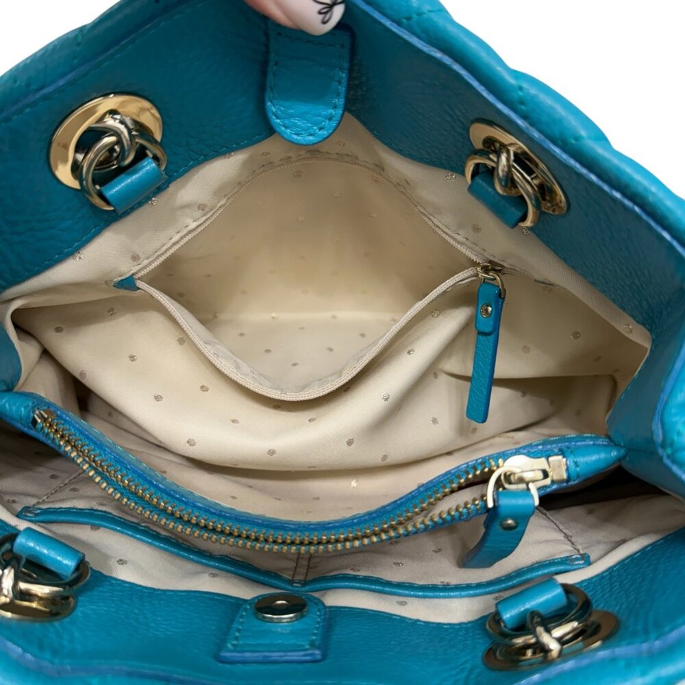 Kate Spade Gold Coast Small Maryanne Quilted Mid Teal Leather bag - Picture 14 of 16